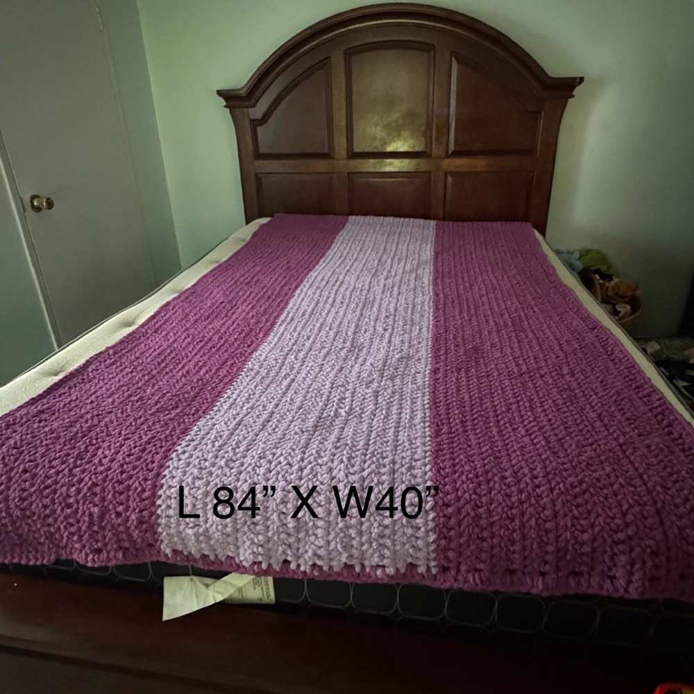 Luxurious Purple Knit Blanket